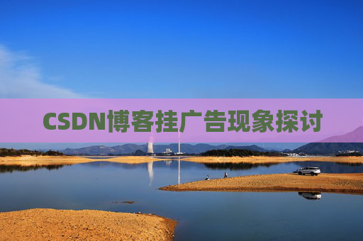 CSDN博客挂广告现象探讨